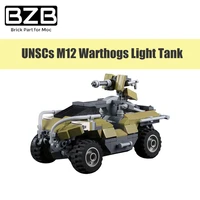 bzb moc unscs m12 warthogs light tank 22291 military car game building block model brick home decoration kids diy toy best gift