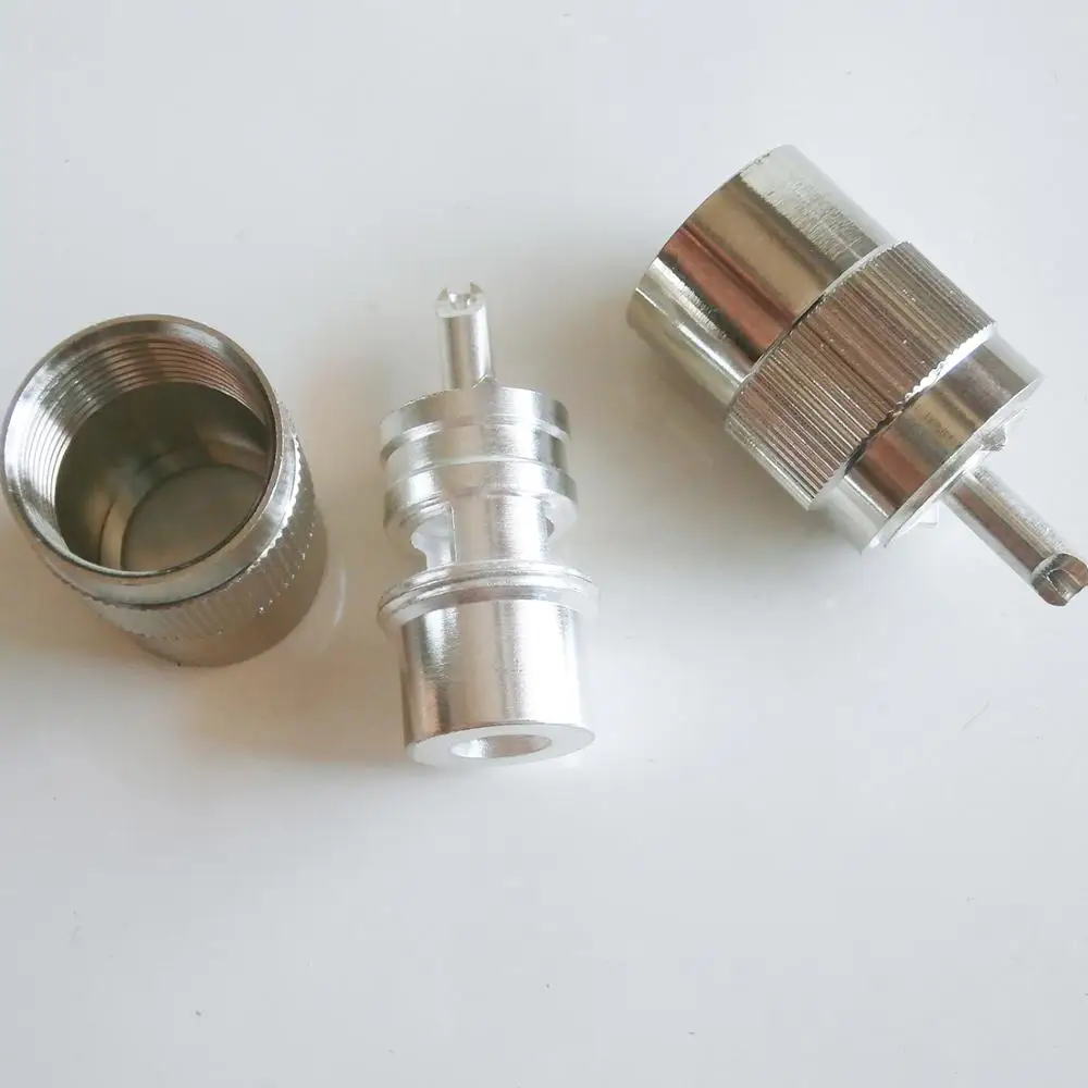 Разъем PL259 SO239 UHF папа припой чашка для LMR195 RG58 RG142 RG223 RG400 Кабель Латунь
