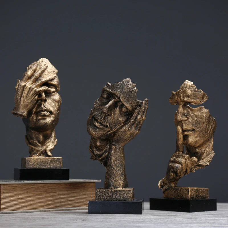 

Modern Minimalist Resin Sculptures Portrait Art Decoration for Home Office Desktop Decorations LXY9