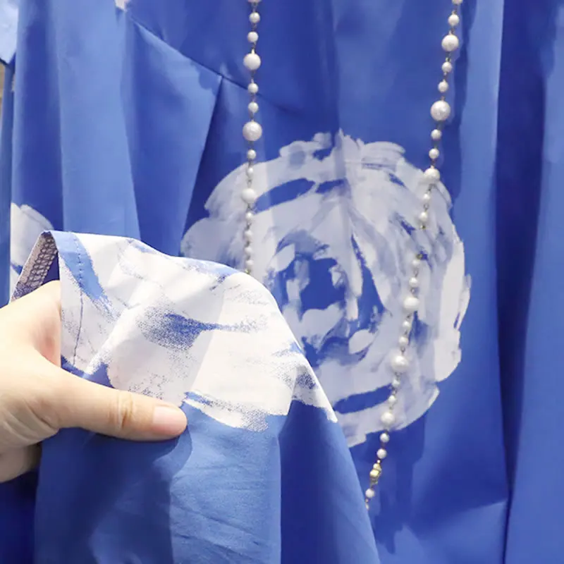 

Print Pattern Dress Fashion New Women Small Fresh Casual Style 2021 Spring Autumn Pullover Minority Elegant Dress Z141