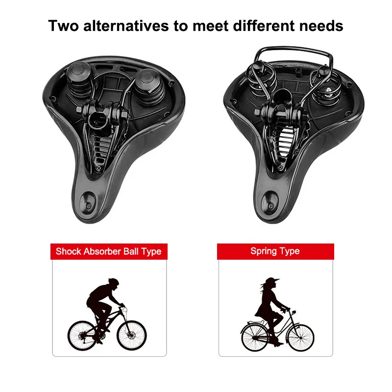 

Bicycle Saddle Thick Hollow Shock Absorption Spring Front Seat Mat Cushion Mountain Road Bike Outdoor Cycling Accessories1