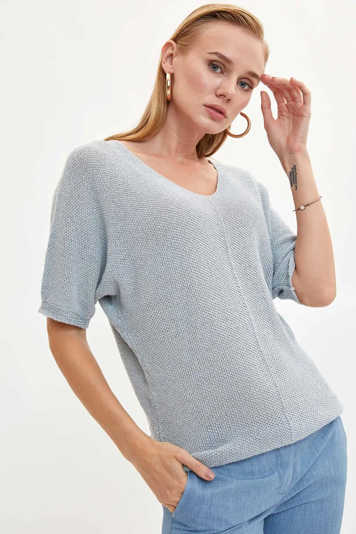 DeFacto Autumn Woman Pullover Tricot Jumper Casual Female Fashion New Season-K6610AZ19AU | Женская одежда