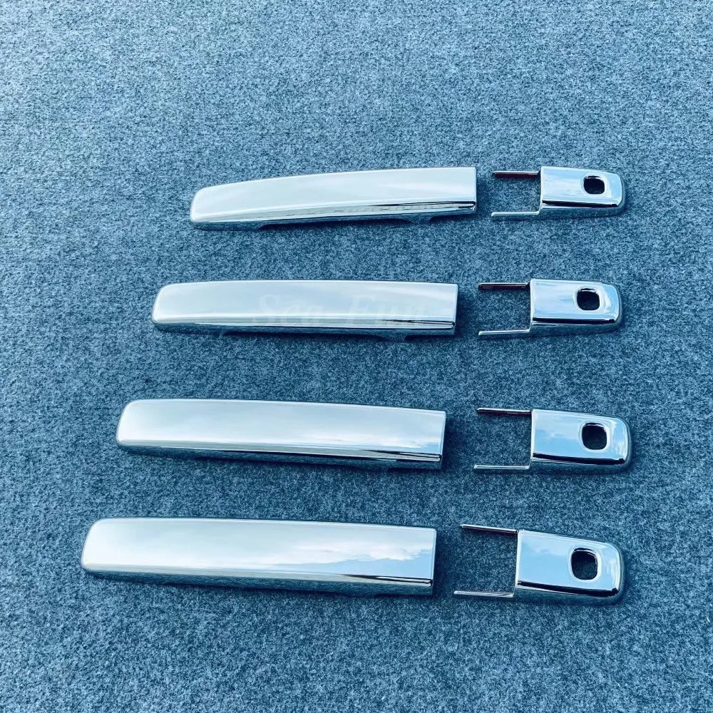 

ABS Chrome Door Protector Handle Decor Cover With Smart Key Hole Catch Cap Trim Molding For Nissan Roox 2020-2022 Accessories