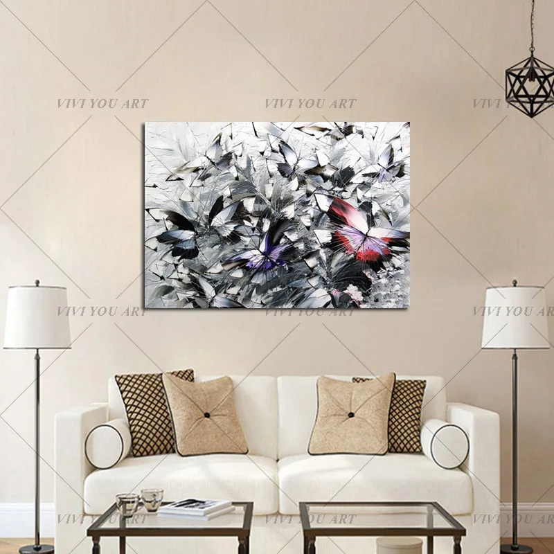 Ручная работа современная абстрактная декоративная картина в виде бабочки