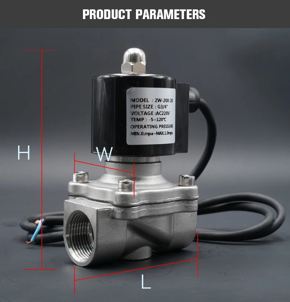 G1/" G3/4" G" G1-1/4" G1-1/" G2", нормально закрытый, AC DC водонепроницаемый, IP68, фонтан под водой, электромагнитный клапан, водяной клапан