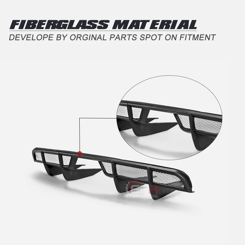 Автомобильный стиль OEM Стекловолокно Задний диффузор FRP стекловолокно бампер для