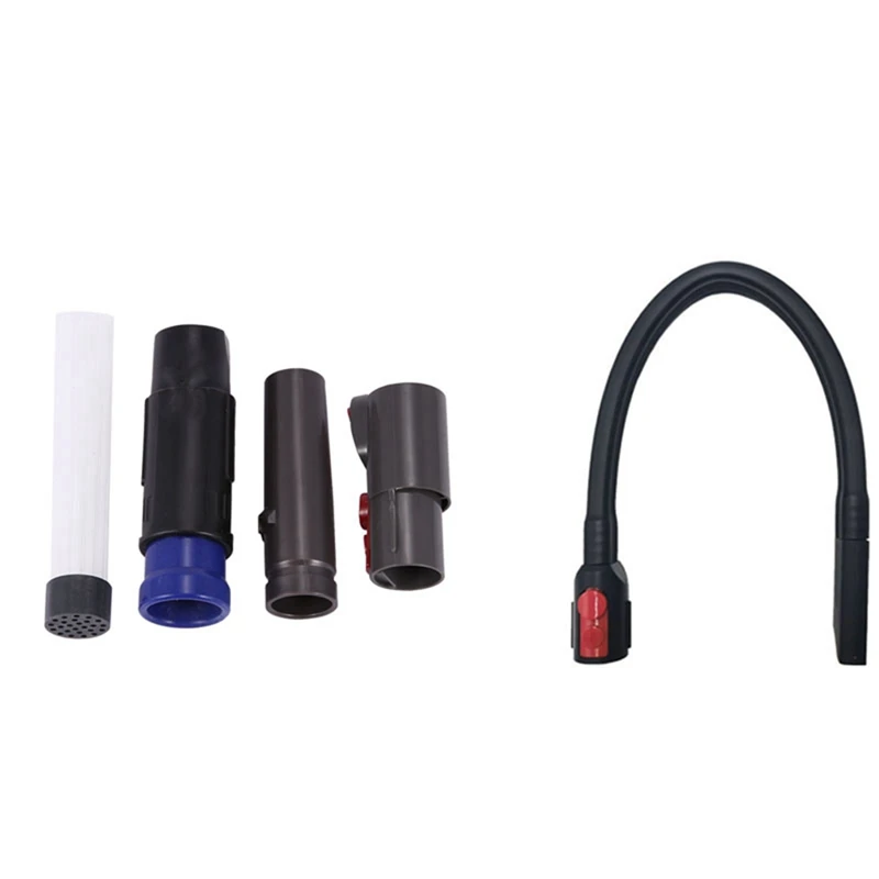 

2 Set Vacuum Cleaner Parts: 1 Set Cleaning Tool Attachment Brush Adaptor Set & 1 Pcs Flexible Crevice Tool