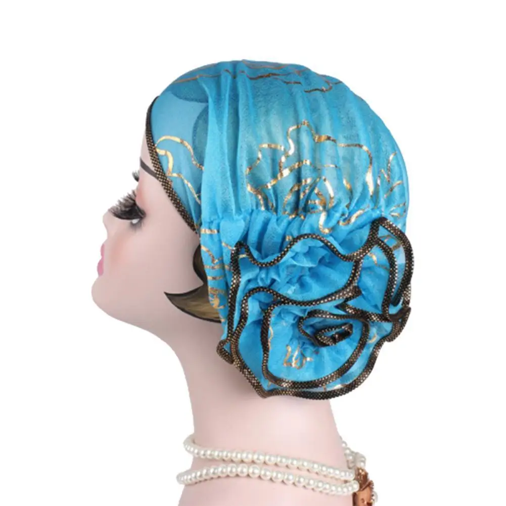 

Модный женский кружевной шарф с рюшами Рак химиотерапия шляпа шапка с запахом на голову большая женская шапка с цветами шапки Ретро шарф же...