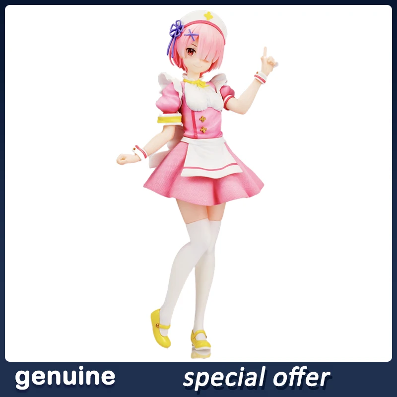 

Taito Ram Rem Re Zero Life Anime Figure Models Genuine Collectible Figurine Nurse Maid Outfit Precious Figure Toy Action Figures