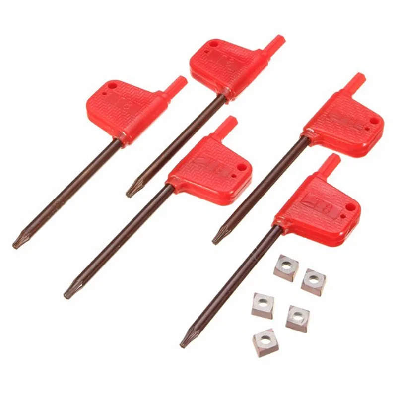 

5pcs SCLCR 6/7/8/10/12mm 45HRC Lathe Boring Bar Tunring Tool With 5pcs 80 Degree CCMT0602 Insert Turning Tool Set
