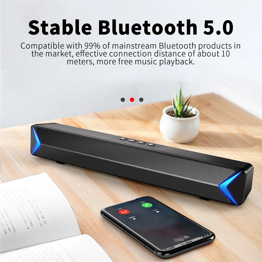 Беспроводная полоса Bluetooth динамик сабвуфер Домашняя игра умный внешний USB 3d звук