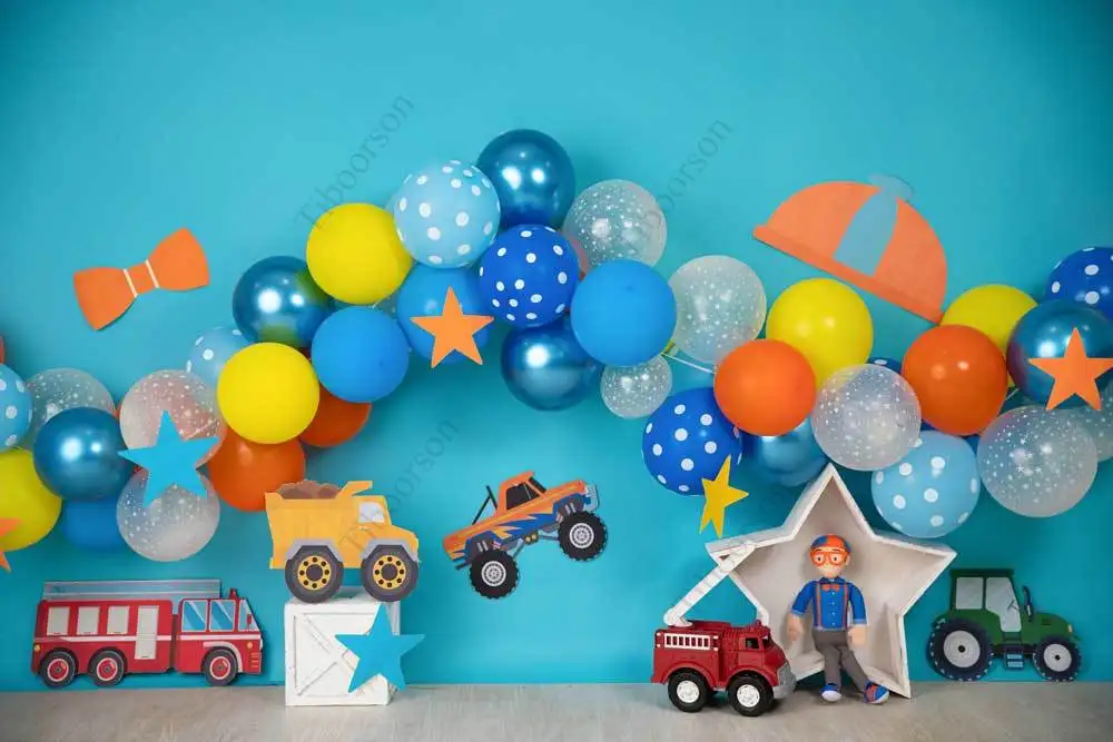 Colorful Balloons Back To School Theme Photography Backdrops Child Birthday Party Background Props Photo Studio Banners enlarge