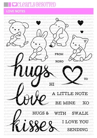 Love Note металлический Трафаретный вырубной штамп и прозрачные наклейки Прозрачная