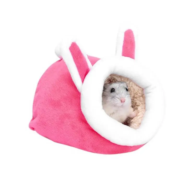 

Dorakitten 1pc Small Pet Cave Hamster Bed Nest Animal Shape Lovely Plush Warm Hamster Bed Hammock For Winter Pet Supplies