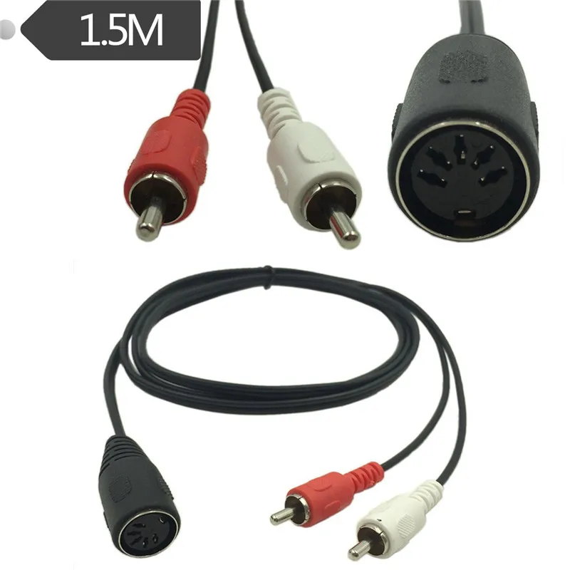 5 Pin Din Женский на 2 RCA мужской профессиональный аудиокабель для Bang & Olufsen Naim Quad...