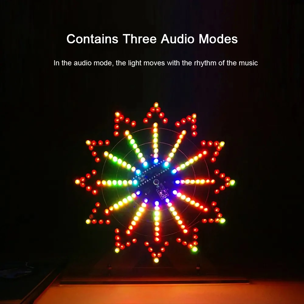 Colorful and cool animation LED electric rotating ferris wheel diy kit electronic components welding production parts | Электроника
