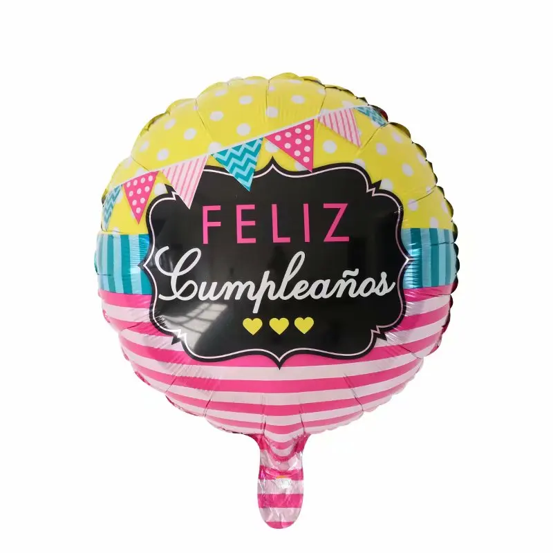 50 шт./лот 18 дюймов испанский с днем рождения фольгированные шары Feliz cumpleaños