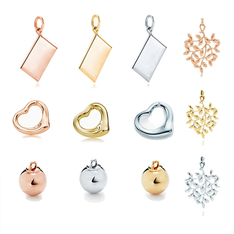 1: 1 оригинальная модель S925 кулон для женщин модное ожерелье с открытым сердцем