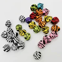 fashion zebra pattern diy beads irregular shape resin mixed colors zebra stripeddapple loose beads 20pcs ab1031