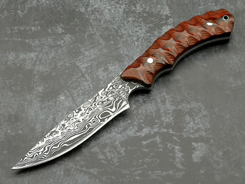 ToughKeng Красный Микарта ручка Forge 440 стальной нож с фиксированным лезвием 58HRC походные ножи для выживания