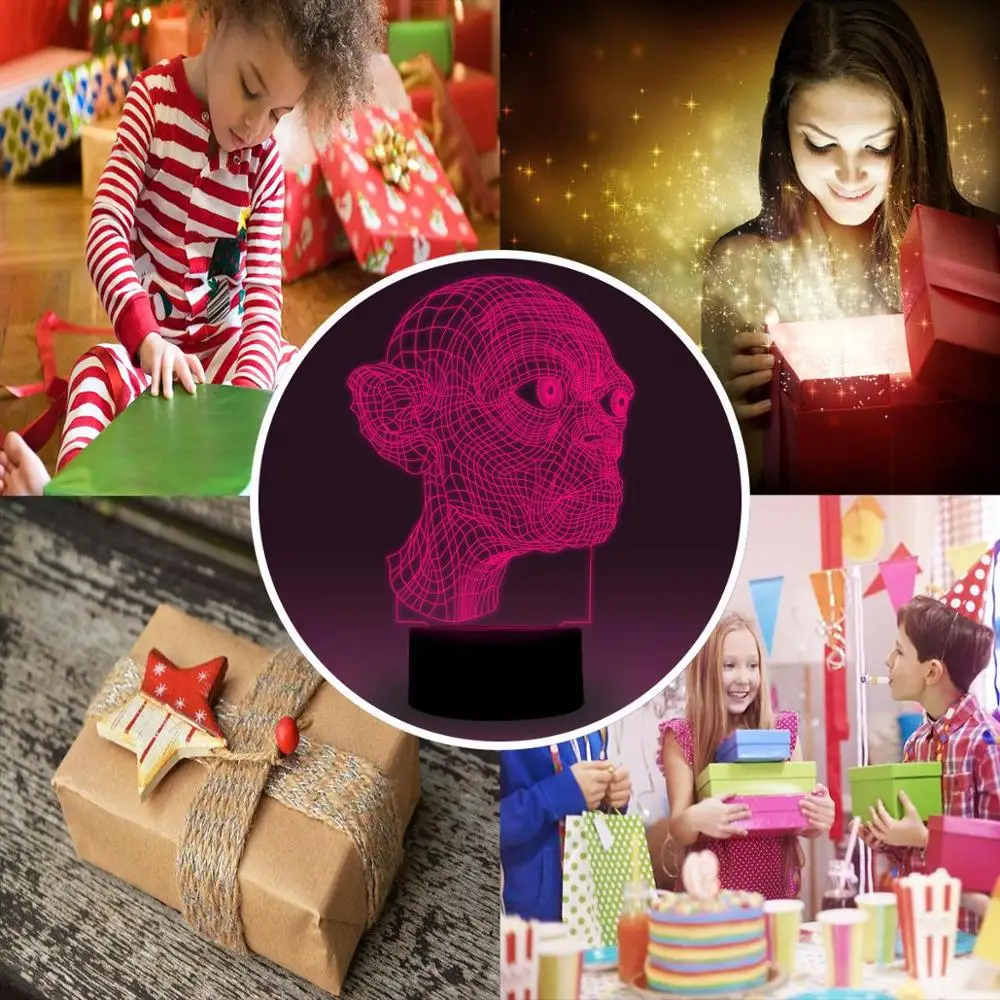 NiteApps 3D Властелин колец Grube ночник настольная лампа иллюзия Лампа подарок на день