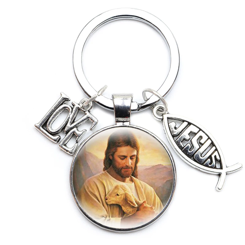 Рельефное общество Lds мормонс Иисус Христа брелок купол застежка-лобстер