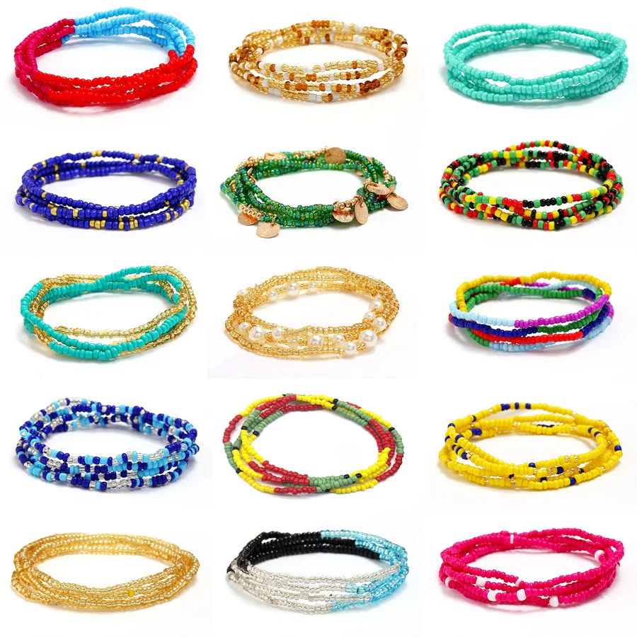 1 шт. модное богемное Талия цепи женские бусинки Декор Бикини живота цепочки для