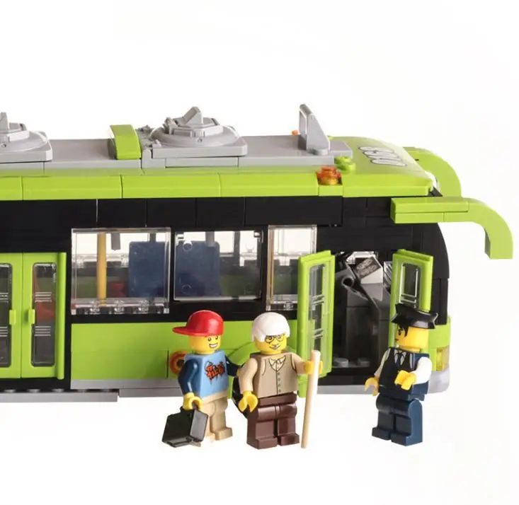 Городской автобус модель строительные блоки Дети Обучающие Diy Кирпичи игрушки