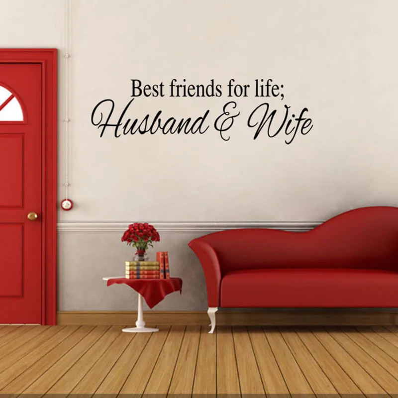 Цитаты лучшие друзья для жизни муж и жена наклейки на стену Романтический