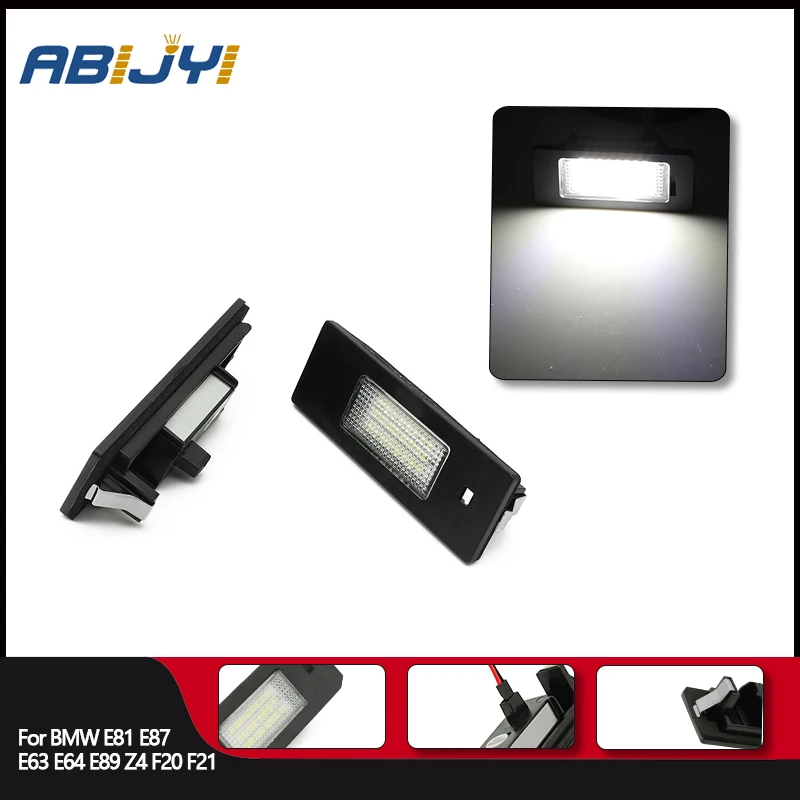 

12V LED Car License Number Plate Light Lamp For BMW E81 E87 E63 E64 E89 Z4 F20 F21 6000K White Auto Lamp