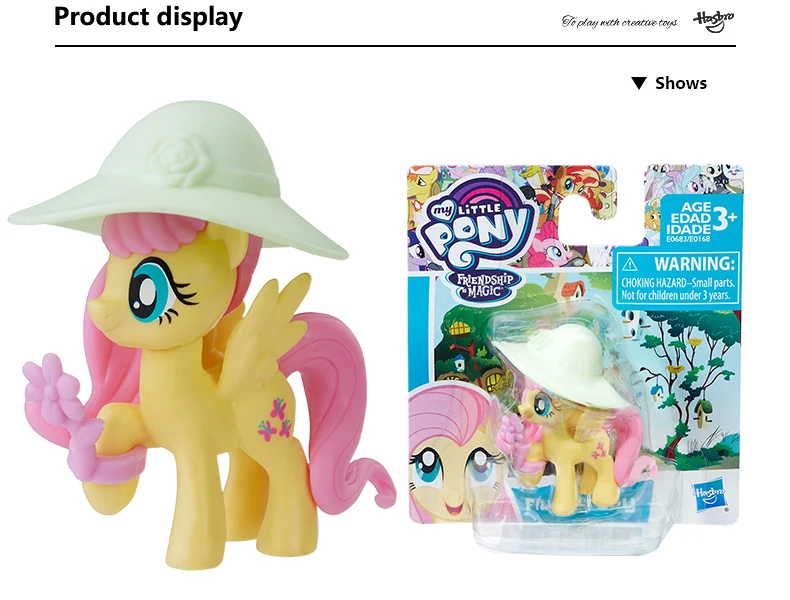 FurReal Friends, My Little Pony с рисунком из мультфильма «Мой Маленький Пони» друзей 3-дюймовая пленка маленькие пони всех цветов радуги; платье Lunamoon редкость Сумерки ПВХ экшн статуэтки коллекционные куклы