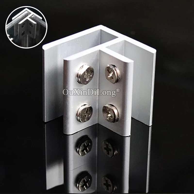 

No Drilling 10PCS Aluminum Alloy Glass Clamps 90 Degree Wood Board Acrylic Glass Fixed Holder Brackets Connectors for 3~20mm