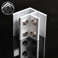 no drilling 10pcs aluminum alloy glass clamps 90 degree wood board acrylic glass fixed holder brackets connectors for 320mm
