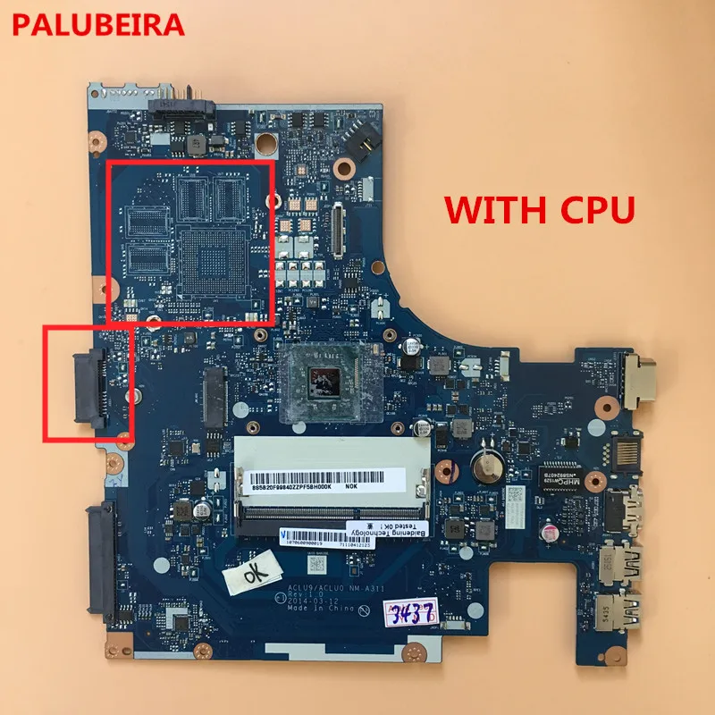 PALUBEIRA Lenovo ACLU9/ACLU0 NM A311 G40 30 материнская плата для ноутбука с процессором DDR3 100% ТЕСТ