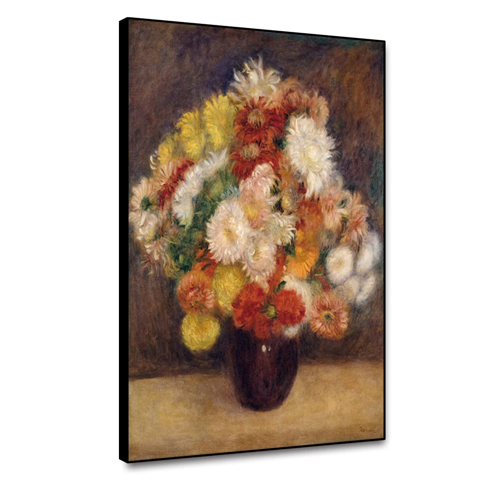 Cassisy Canvas Oil Painting Auguste Renoir《Bouquet Of Chrysanthemums》Artwork Picture Poster Modern Home Living room Decoration | Дом и сад