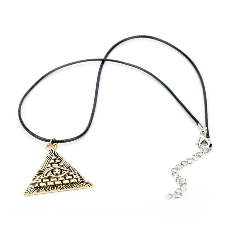 HANCHANG Unique Design Slavic Viking Jewelry Ancient Egyptian Pyramid Evil Charm Egypt Eye of God Pendant Necklace For Men | Украшения и