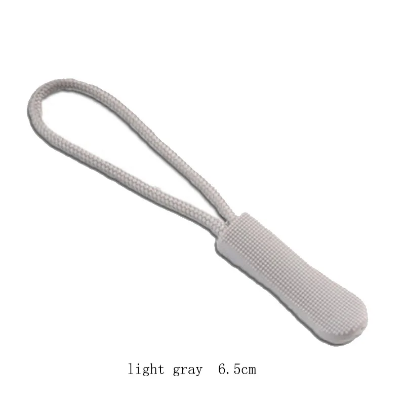 light gray Рюкзак одежда резиновая молния Веревка концы застежка-молния Пряжка для принадлежности для одежды/сумок 5 шт - Цвет: light gray