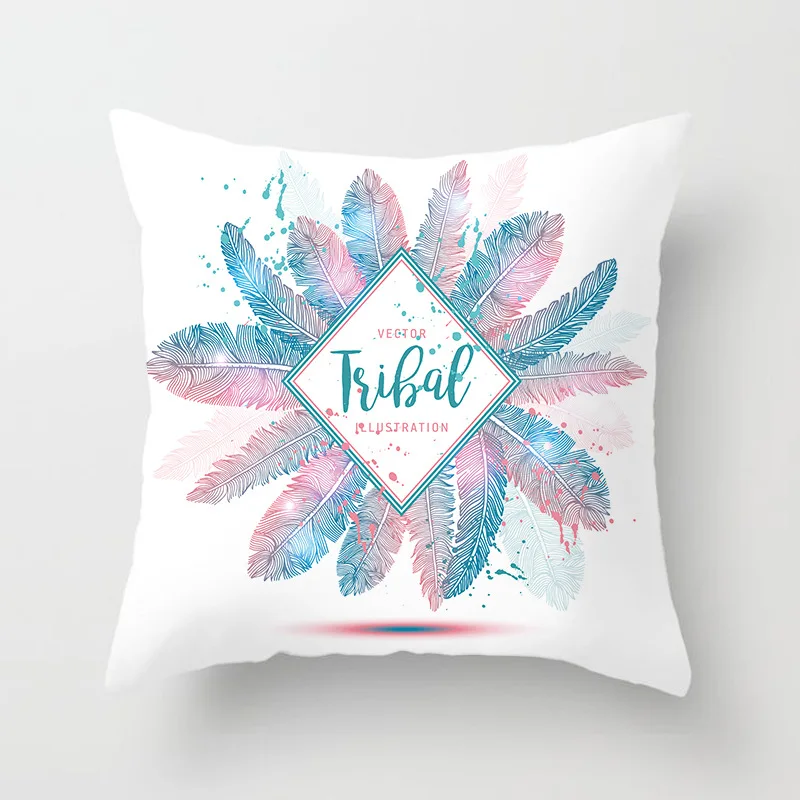 Перо с рисунком амулета Ловца снов Декоративная Подушка Наволочка Чехол для