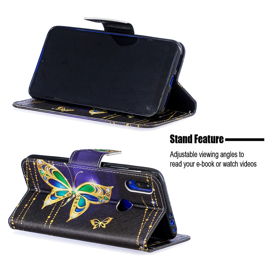 Кожаный чехол для телефона с бабочкой iphone 10 откидной Чехол-Кошелек sony Xperia XZ2 Fundas Z6