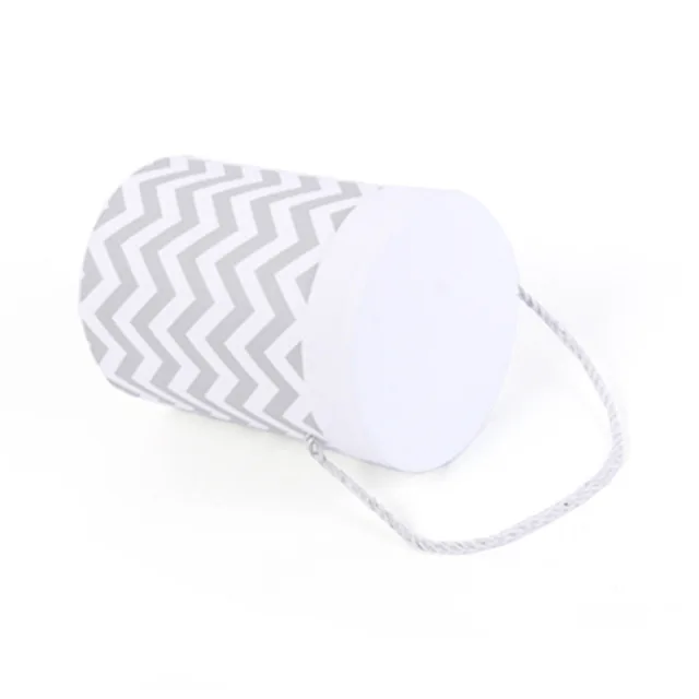 White and Grey RANO Круглые Цветочные коробки цветочная упаковка бумажный мешок подарочная коробка для хранения цветочный букет Цветочная упаковочная коробка с крышкой Lany - Цвет: White and Grey
