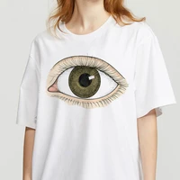 2021 eyes print t shirt 90s aesthetic shirt womens basic casual tshirts tops ladies womens graphic ropa mujer