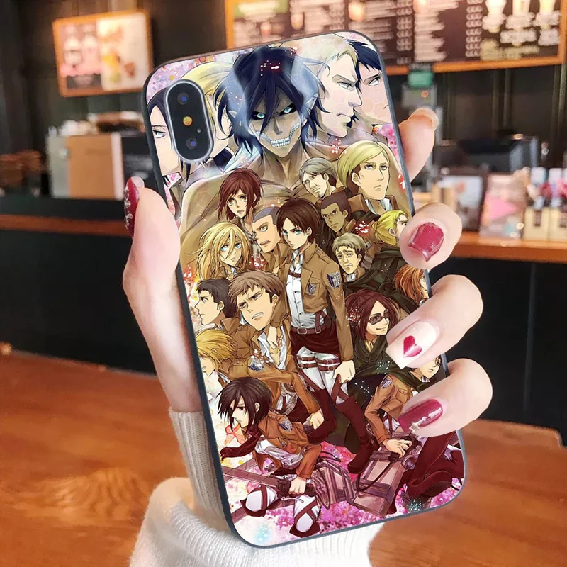 

attack on titanhot selling Phone Case For Iphone XR X 8 7 6 plus Fashion Cute Cover Apple XS 11 Pro Max SE2020 fashion anime