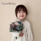 Платья для девочек; Детские осенние платья принцессы с длинными рукавами для девочек; Детские дизайнерские праздвечерние чные платья для маленьких девочек; Белое платье