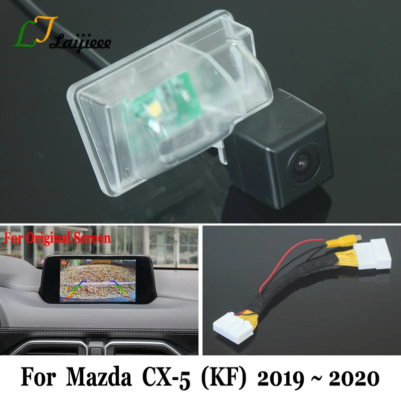 Reverse Camera For Mazda CX-5 CX 5 CX5 KF 2019 2020 2021 / 28 Pin Adapter cable For OEM Monitor / HD CCD Car Rear View Camera
