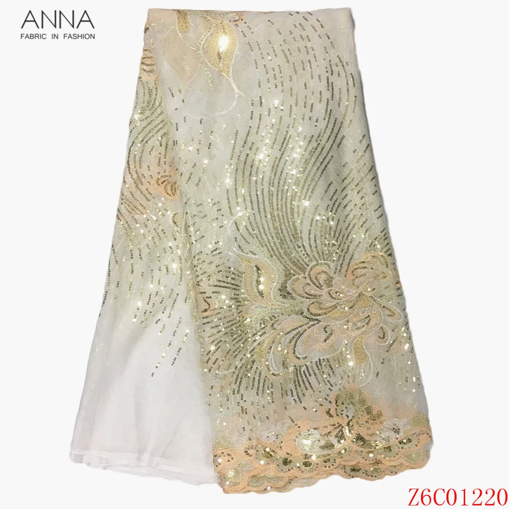 

Анна последняя африканская кружевная ткань с блестками 2021 высокого качества с вышивкой французский чистая шнуровка в нигерийском стиле тю...