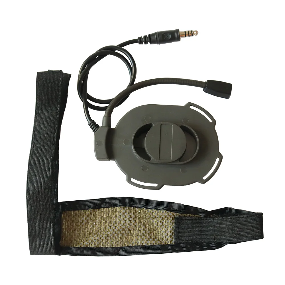 Tactical Headphones Adjustable Harness Military Airsoft Paintball Hunting Sniper Bowman Elite II Headphones for all PTT plugs