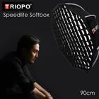 Портативный софтбокс Triopo 90 см Speedlite, с сотовой сеткой, для улицы, восьмиугольный зонт, вспышка, мягкая коробка для Canon, Nikon, Sony Godox