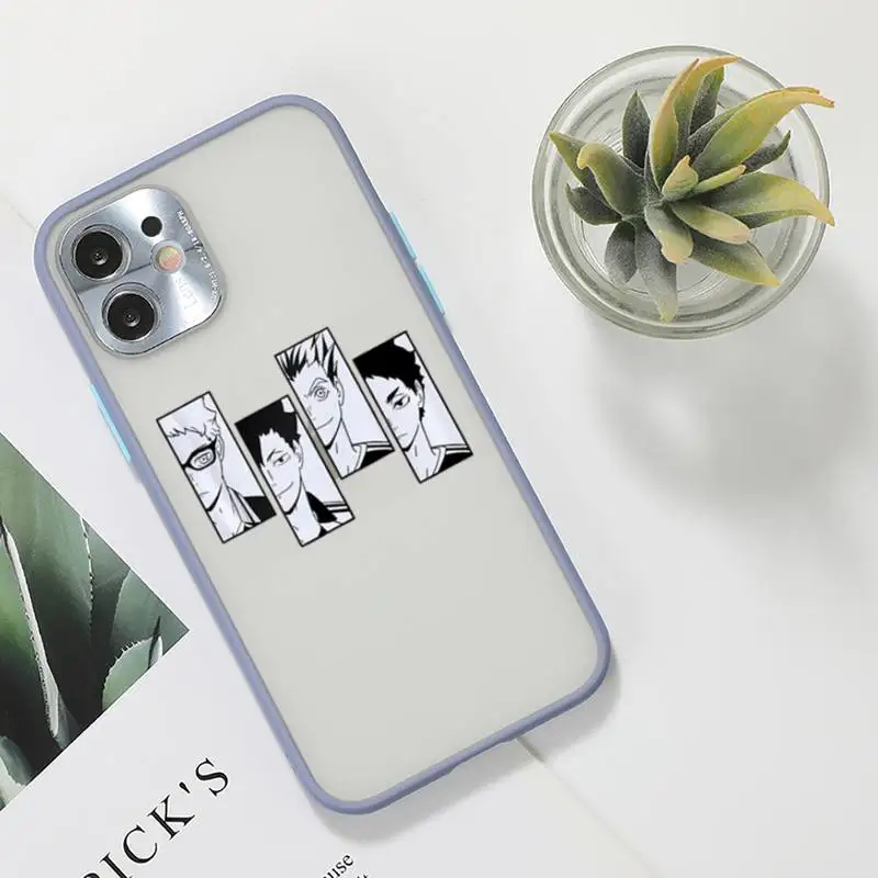 

Haikyuu volleyball boy Hinata attacks Anime Phone Case For iPhone 12 11 Mini Pro XR XS Max 7 8 Plus X Matte transparent