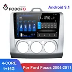 Автомагнитола Podofo, 2 Din, Android 9,1, GPS, Wi-Fi, экран 9 дюймов, для Ford Focus 2004 - 2011