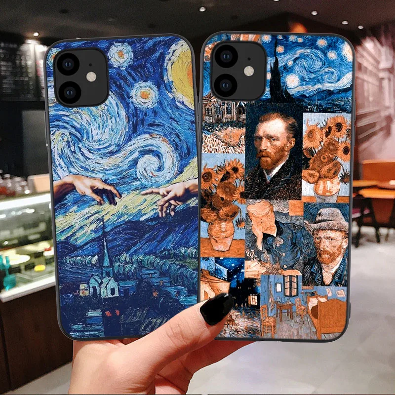 Чехол для телефона с подсолнухом Ван Гога iPhone 12 Pro Max 2020 11Pro X XR Xs 7 8 6 Plus SE мягкая
